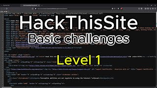 Level 1 | Basic challenges | HackThisSite Tutorial