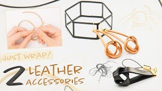 Just wrap! 2 Leather Accessories＊くるっと巻くだけ☆ レザーアクセ２選