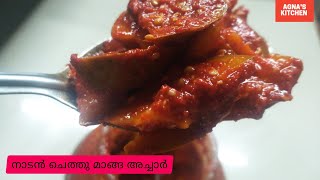 ചെത്തു മാങ്ങ അച്ചാർ ഇങ്ങനെ ഉണ്ടാക്കി നോക്കു || Easy Chethumanga Achar | Nadan mango pickle ||