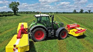 FAUCHAGE 2020 sous un magnifique ciel bleu | FENDT 716 \u0026 GROUPE DE FAUCHE 10M