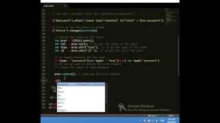 Show Password using jquery