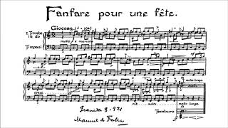 Manuel de Falla – Fanfare pour une fête (1921) [Score]