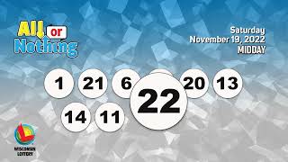Wisconsin Lottery Midday Draw 11/19/2022