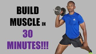 Full Body Dumbbell Workout No Repeats/ Build Muscle in 30 Minutes