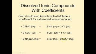 Solubility & Precipitation Reactions Part 1