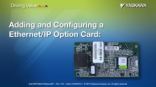 Adding and Configuring the EtherNet/IP Option Card