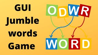 How to Create GUI Jumble word game using python || Tkinter Project