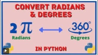 How to create python program that calculate Degrees and Radians from given number.