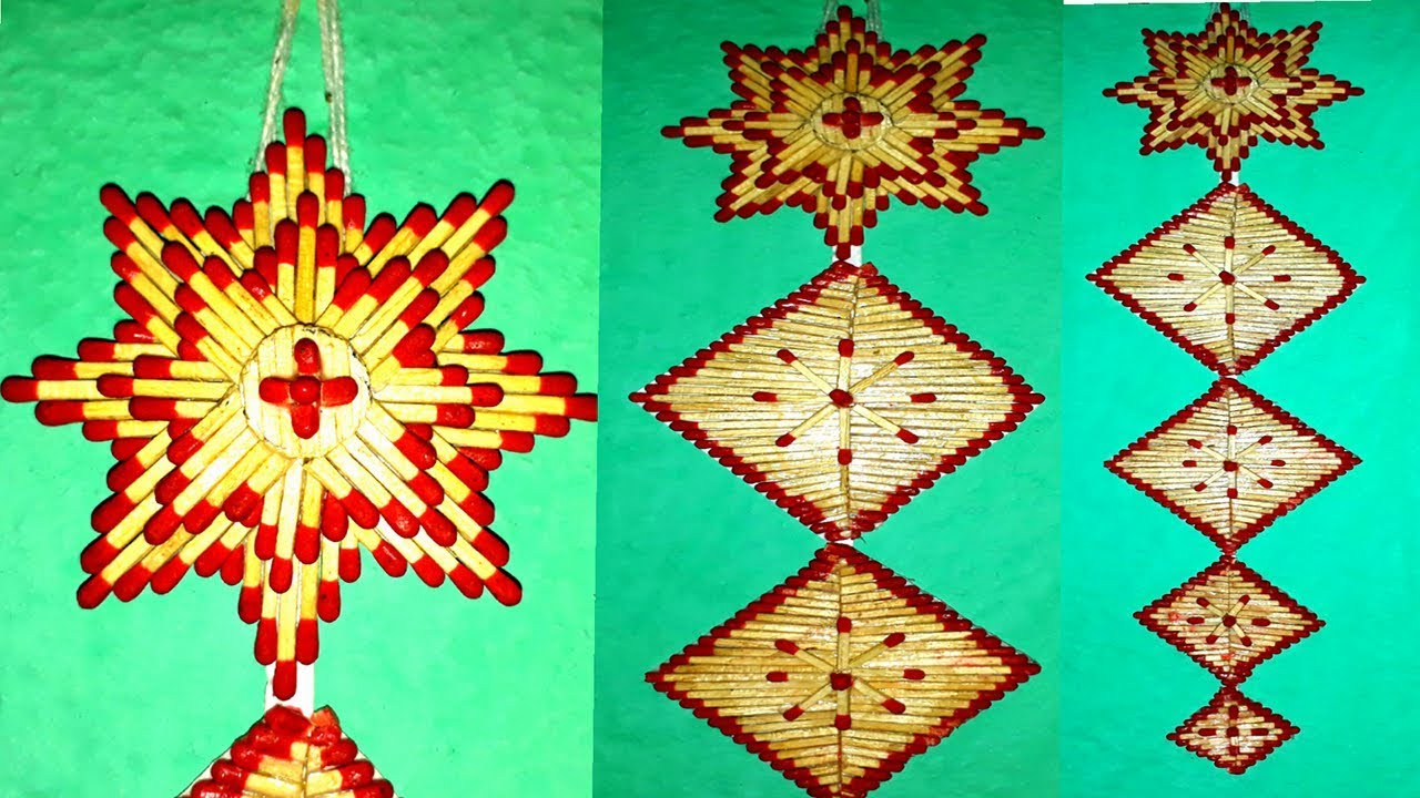 Matchstick Art: How To Make Matchstick Wall Hanging Flower Shape. Easy ...