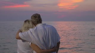 Hug Of Love During Sunset Stock Video