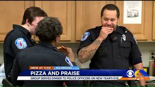 Grateful residents throw pizza party for Richmond Police officers