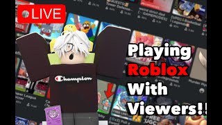 Playing Roblox LIVE With VIEWERS!!! JOIN UP!!! (short)