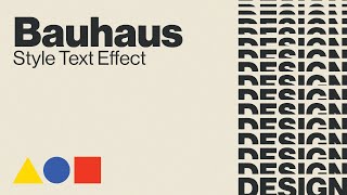 Bauhaus Style Text Effect Adobe Illustrator | Modernist Type Effect | How to get a Bauhaus Look