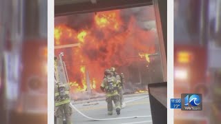 Massive fire destroys century-old building in downtown Franklin