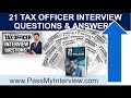 tax officer u0026 tax inspector interview questions u0026 answers how to pass a tax officer interview