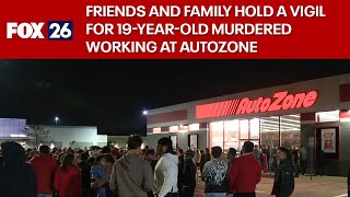 Friends and family hold a vigil for 19-year-old murdered working at AutoZone