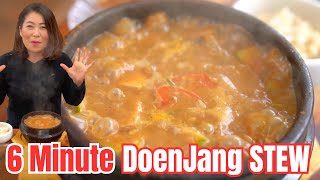 [NEW] Korea’s Ultimate Comfort Stew In 6 Minutes! Soybean Paste Stew/DoenJang Jjigae Recipe 6분 된장찌개
