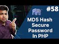 How to encrypt and decrypt password using md5 in php | php tutorial for beginners - 58 #md5