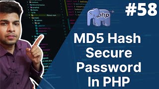 How to encrypt and decrypt password using md5 in php | php tutorial for beginners - 58 #md5