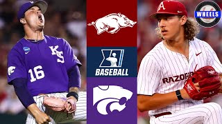#5 Arkansas vs Kansas State (Crazy!) | Regionals Winners Bracket | 2024 College Baseball Highlights