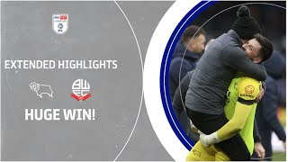 HUGE RESULT! | Derby County v Bolton Wanderers extended highlights
