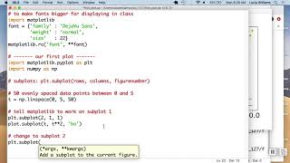 20. Subplots in matplotlib