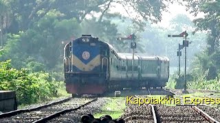 Intercity Kapotakkha Express Smoothly Entering Mobarakganj Station- Bangladesh Railway । কপোতাক্ষ