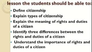Civic Education JSS 1 Lesson 1(Citizenship)
