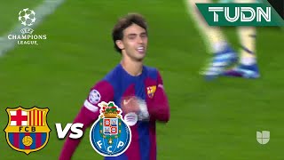¡REVIENTA EL TRAVESAÑO! João Félix LO INTENTA | Barcelona 1-1 Porto | UEFA Champions League 23/24