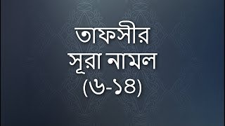 সূরা নামল (৬-১৪) আল্লামা মাহমুদুল হাসান সাহেবের গুলশান তাফসীর ১৫-০৩-২০১৯