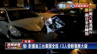 你累了嗎? 駕駛分心衝對向車道 連撞兩台車－民視新聞