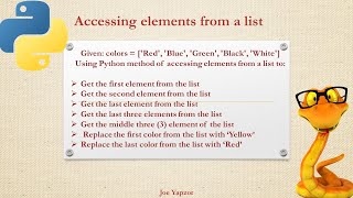 How to Access List Elements in Python 3 for Beginners and Replace - [Python Beginners Exercises]