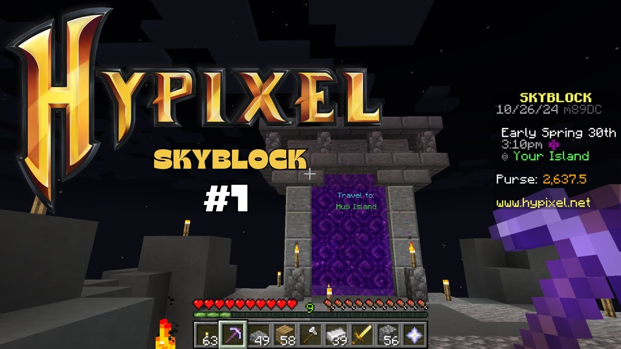 Hypixel Skyblock 1 A New Beginning Youtube
