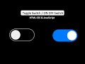 Toggle(ON/OFF)  Switch in HTML CSS & JavaScript | How to Use Toggle Switch in Your Web ?| RuncodeNow