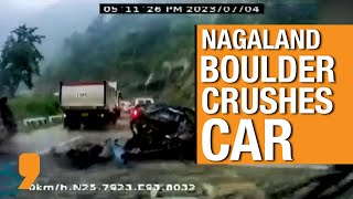 Nagaland: Boulders Pulverise Vehicles On NH-29, 4 Dead | Horror Caught On Cam | News9