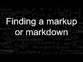 markups and markdowns