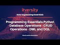 Programming Essentials Python - Database Operations - CRUD Operations - DML and DQL