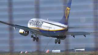 STORM EOWYN at Liverpool Airport GO AROUND \u0026 LANDING in SEVERE 50 KNOT WIND 24/1/25