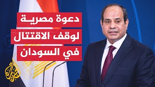 السيسي يؤكد أهمية وقف الاقتتال في السودان وبدء حوار سلمي