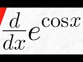 Derivative of e^cosx with Chain Rule | Calculus 1 Exercises