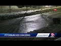 Slick layer of ice making roads, sidewalks treacherous