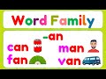 Word Family -an | CVC Words -an | Let's Read Three - Letter Words