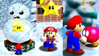 Super Mario 64 All Snow Levels 100% (All Stars)