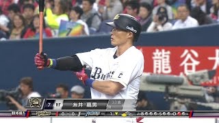 【プロ野球パ】電光石火の先制劇！キャプテン糸井の犠牲フライで先制!!  2015/04/03 Bs-F