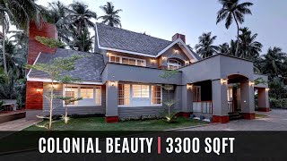 Colonial Style Kerala Luxury Home Design | 6 BHK | 3300 sq. ft. Home Tour Nufail Shabana Architects