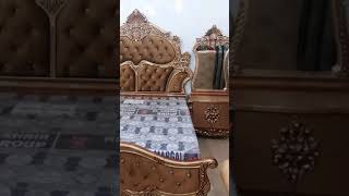 Live bedroom furniture design double bed glass polish 2022 ! M Tufail Furniture House