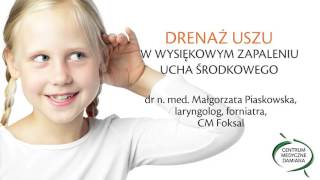 Drenaż uszu w wysiękowym zapaleniu ucha środkowego u dzieci - dr n. med. Małgorzata Piaskowska