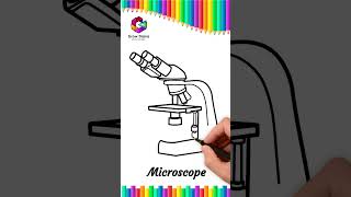 How to Draw Microscope easy Drawing #art #drawing #microscope