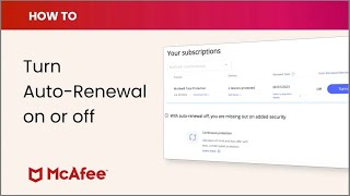 How to turn Auto-Renewal on or off