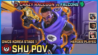 [ Shu ] Crazy Raccoon vs Team Falcons | Round Robin | OWCS Korea Stage 1